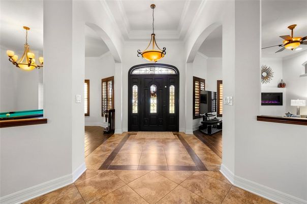 Chandelier, Interior, Pendant Lights, Wood Texture Flooring