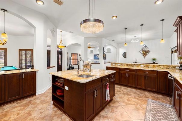 Chandelier, Interior, Kitchen, Pendant Lights, Recessed Lighting
