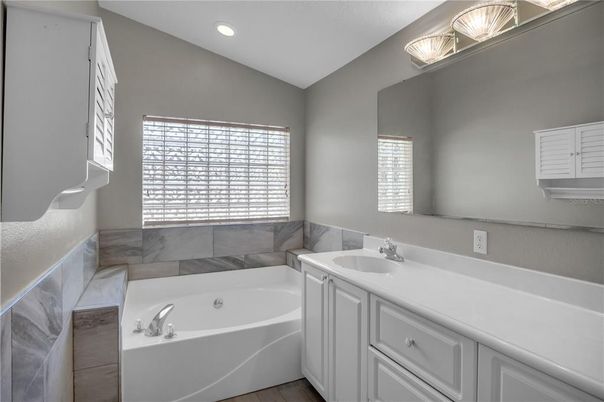 Bathroom, Interior, Recessed Lighting, Wood Texture Flooring