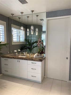 Bathroom, Dual Sink Vanities, Interior, Pendant Lights