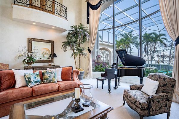 Interior, Living room, Piano, Recessed Lighting