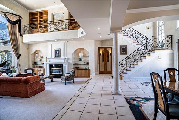 Fireplace, Interior, Living room, Recessed Lighting