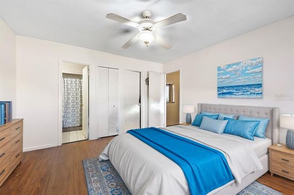 Bedroom, Interior, Wood Texture Flooring