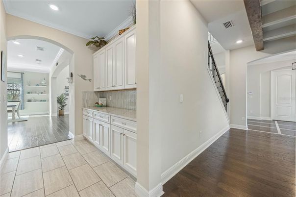 Interior, Recessed Lighting, Wooden Beams, Wood Texture Flooring