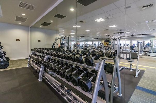 Fitness Equipment, Gym, Interior, Recessed Lighting