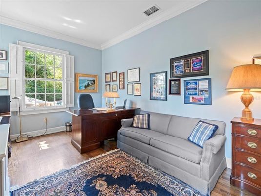 Home Office, Interior, Wood Texture Flooring