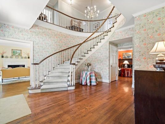 Chandelier, Fireplace, Interior, Wood Texture Flooring