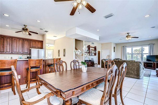Dining room, Interior, Kitchen, Living room, Recessed Lighting