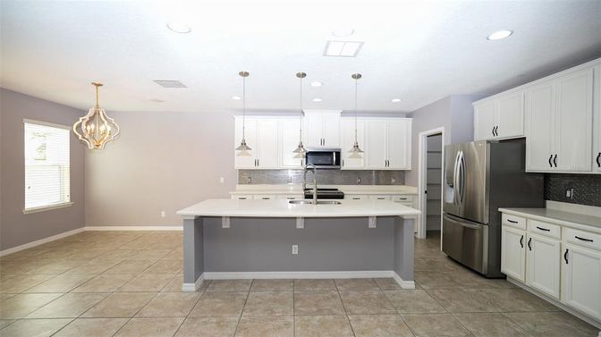 Interior, Kitchen, Pendant Lights, Recessed Lighting, Stainless Steel Appliances