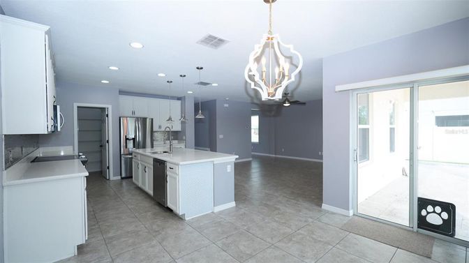 Interior, Kitchen, Pendant Lights, Recessed Lighting, Stainless Steel Appliances