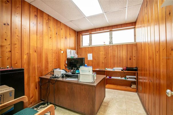 Home Office, Interior, Wooden Walls
