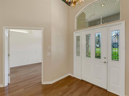 Chandelier, Interior, Recessed Lighting, Wood Texture Flooring