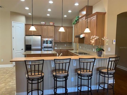 Interior, Kitchen, Pendant Lights, Recessed Lighting, Stainless Steel Appliances
