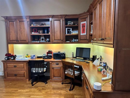 Home Office, Interior, Wood Texture Flooring
