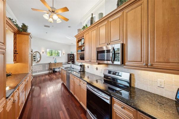 Interior, Kitchen, Wood Texture Flooring