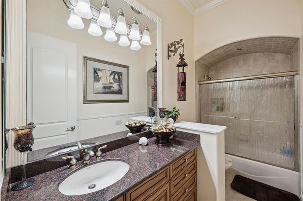 Bathroom, Dual Sink Vanities, Glass Shower, Interior