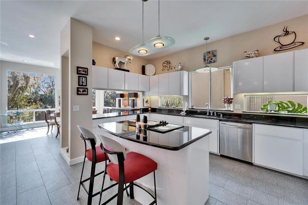 Interior, Kitchen, Pendant Lights, Recessed Lighting, Stainless Steel Appliances