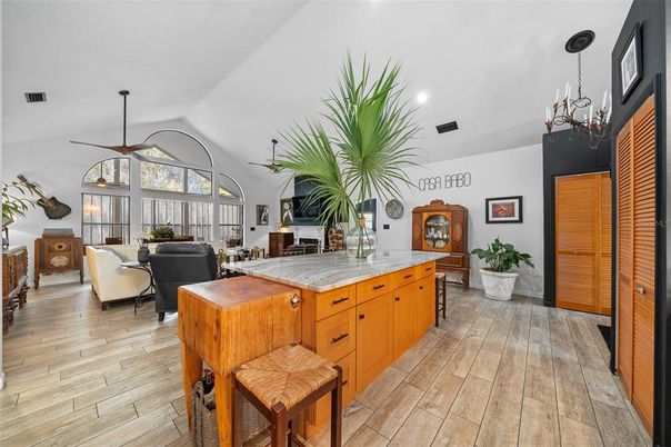 Chandelier, Interior, Living room, Recessed Lighting, Wood Texture Flooring