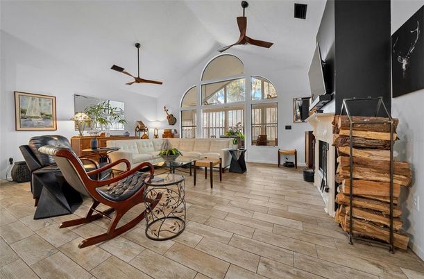 Fireplace, Interior, Living room, Wood Texture Flooring