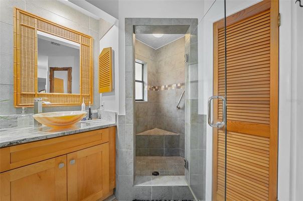 Bathroom, Dual Sink Vanities, Glass Shower, Interior