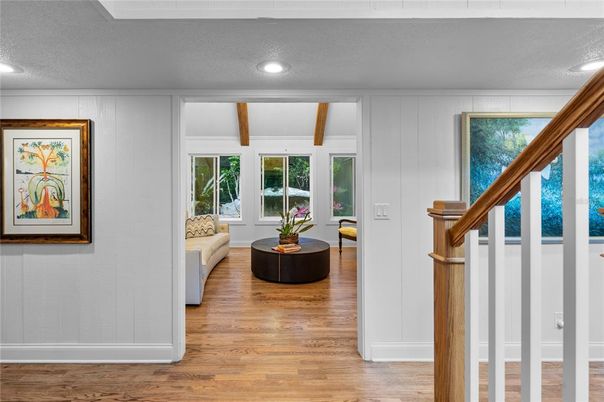 Interior, Recessed Lighting, Wood Texture Flooring