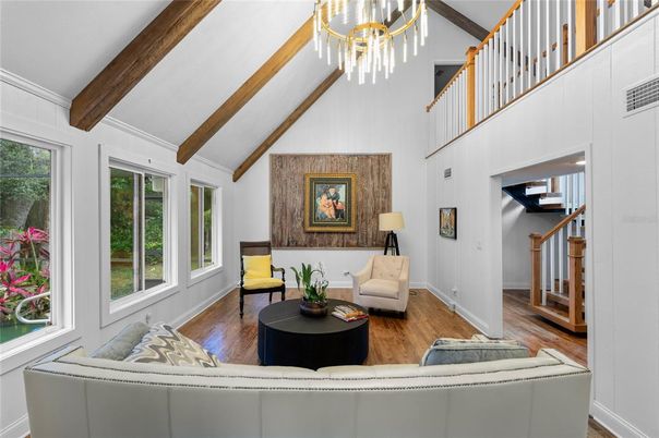 Interior, Pendant Lights, Wooden Beams, Wood Texture Flooring