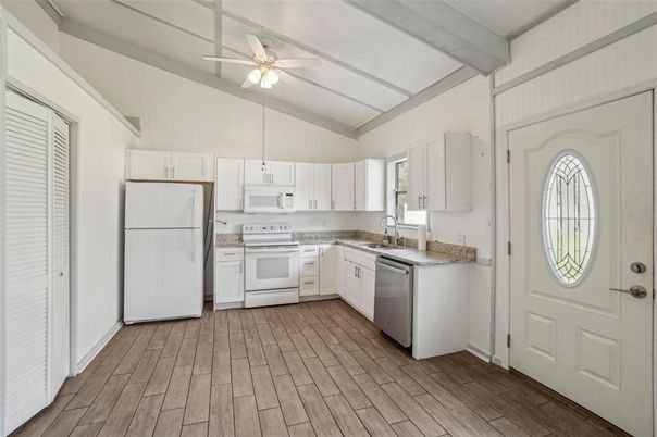 Interior, Kitchen, Wood Texture Flooring