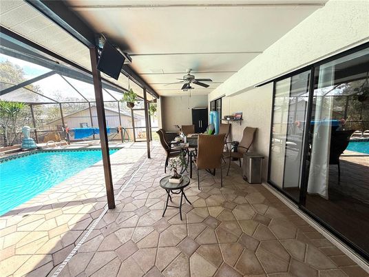 Dining room, Glass Ceilings, Interior, Pool, Sun Room