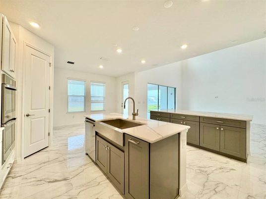Interior, Kitchen, Marble, Recessed Lighting