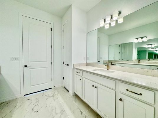 Bathroom, Dual Sink Vanities, Interior, Marble