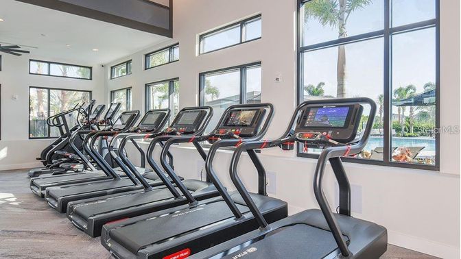 Fitness Equipment, Gym, Interior, Recessed Lighting, Water
