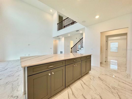 Interior, Kitchen, Marble, Recessed Lighting