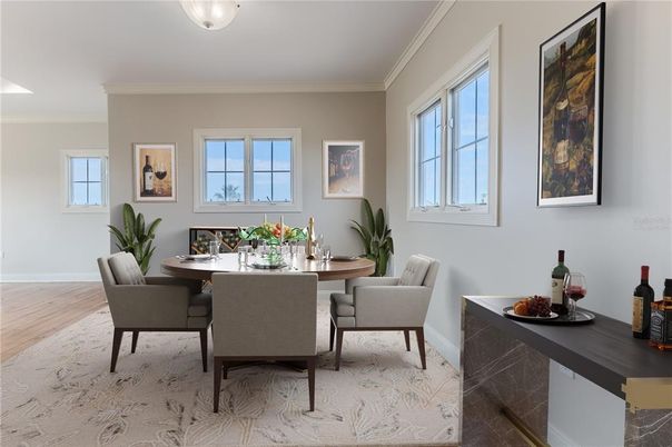 Dining room, Interior, Wood Texture Flooring