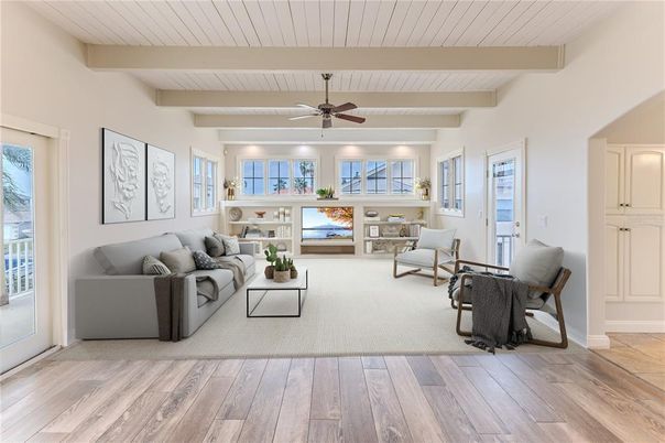 Interior, Living room, Wooden Beams, Wood Texture Flooring