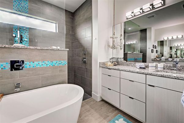 Bathroom, Dual Sink Vanities, Free Standing Baths, Interior