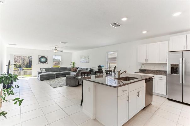 Dining room, Interior, Kitchen, Living room, Recessed Lighting, Stainless Steel Appliances