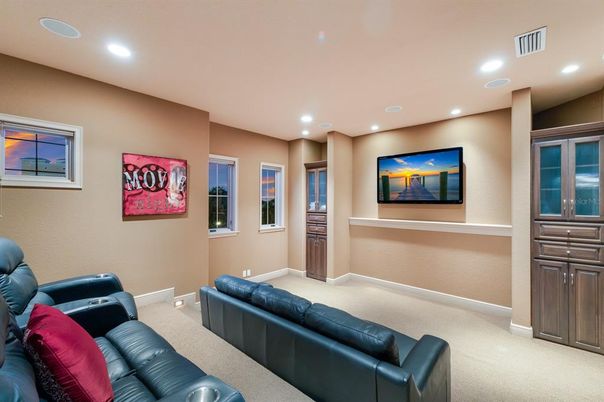 Home Theatre Room, Interior, Living room, Recessed Lighting