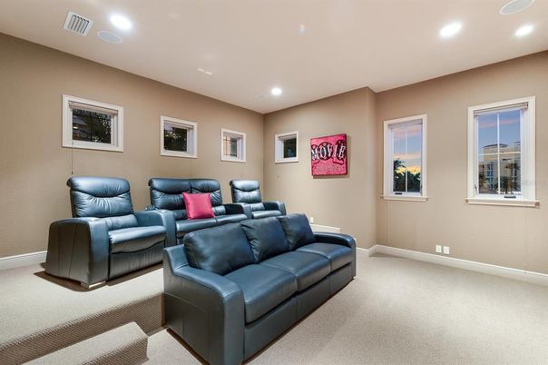 Home Theatre Room, Interior, Recessed Lighting, Theatre Room