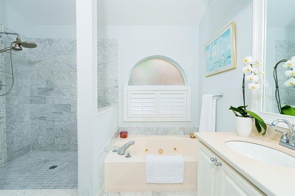 Bathroom, Glass Shower, Interior, Marble Walls