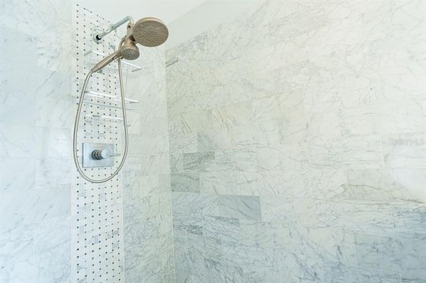 Bathroom, Glass Shower, Interior, Marble Walls