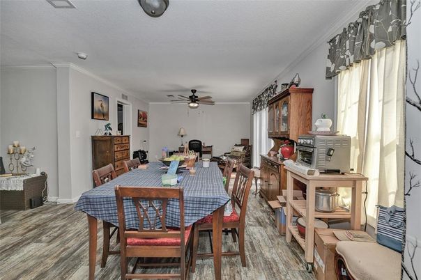 Dining room, Interior, Wood Texture Flooring