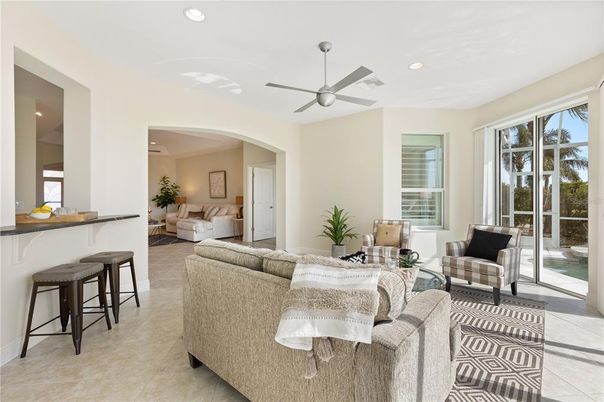 Interior, Living room, Recessed Lighting