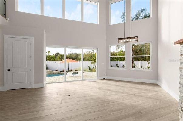 Interior, Pendant Lights, Wood Texture Flooring