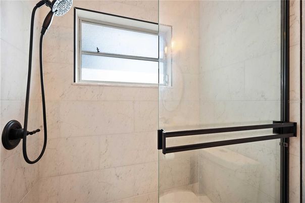 Bathroom, Glass Shower, Interior, Marble Walls