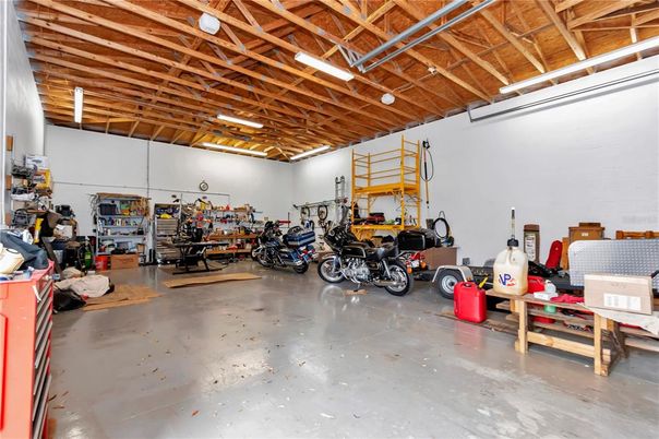 Garage, Interior, Wooden Beams, Wooden Ceilings