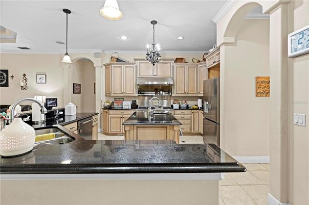 Interior, Kitchen, Pendant Lights, Recessed Lighting, Stainless Steel Appliances