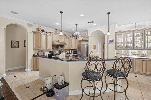 Interior, Kitchen, Pendant Lights, Recessed Lighting, Stainless Steel Appliances