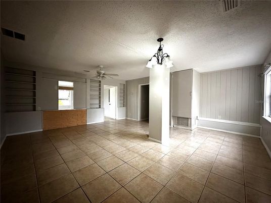 Chandelier, Empty room, Interior