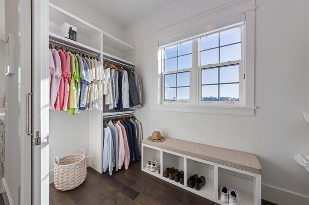 Interior, Walk-in Closets, Wood Texture Flooring