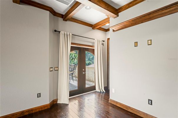 Interior, Recessed Lighting, Wooden Beams, Wood Texture Flooring